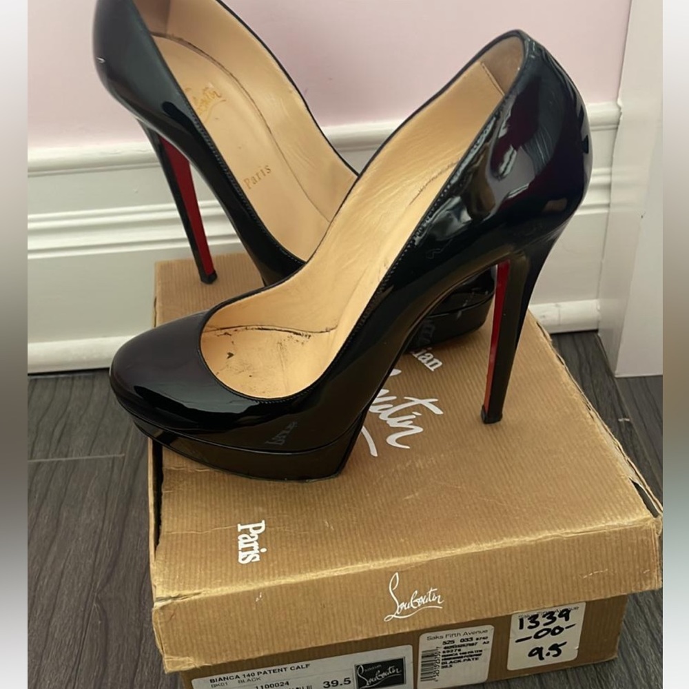 Christian louboutin patent leather pumps